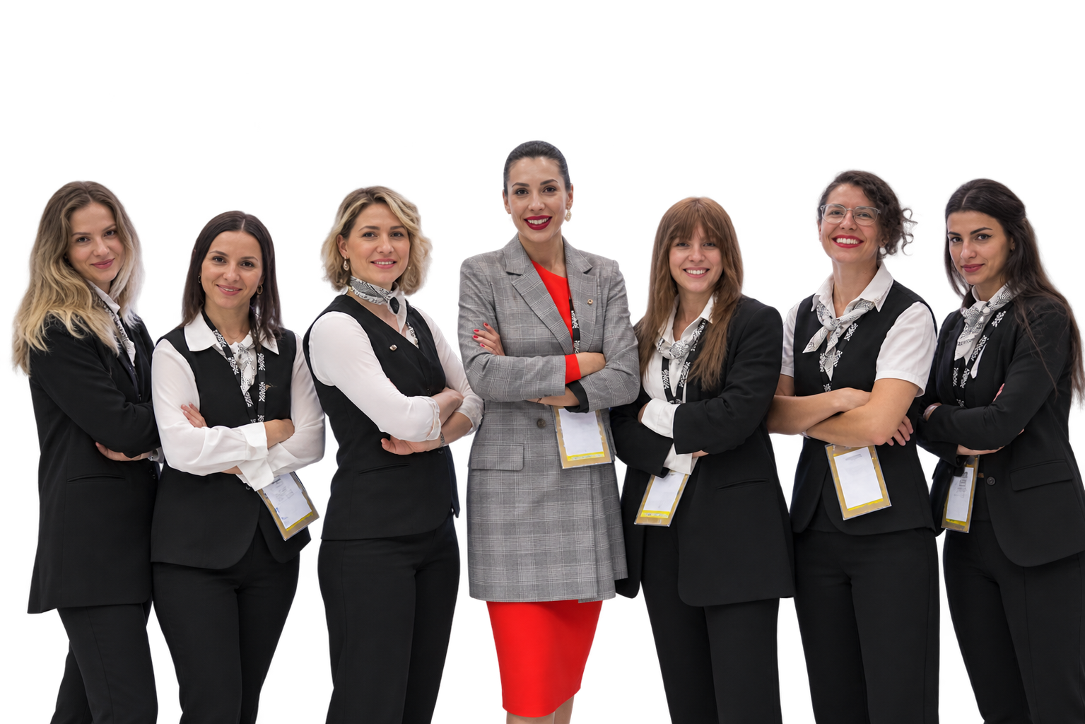 Seven members of the CC Catering team